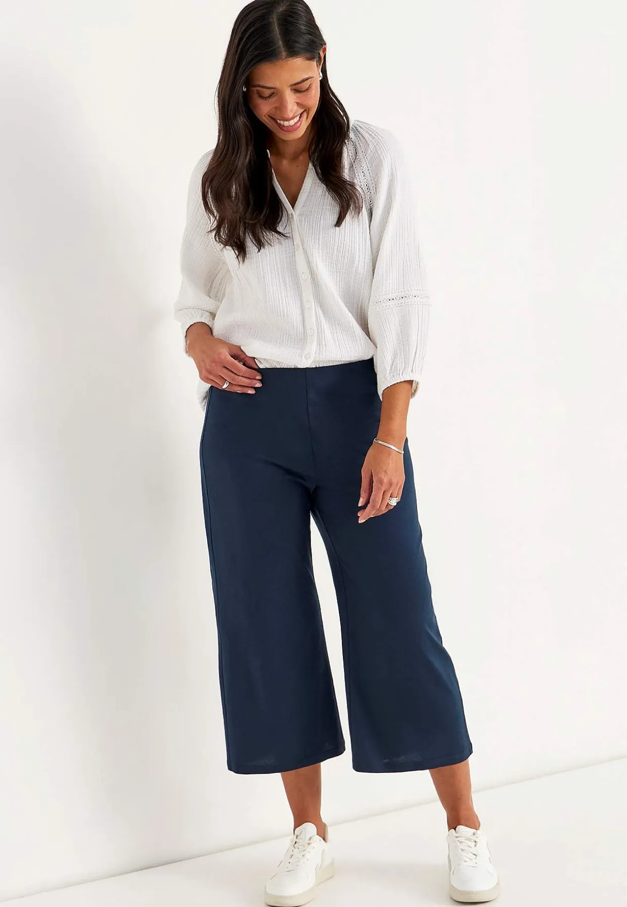 Culottehousut trikoosta