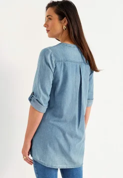 Denimtunika taskuilla