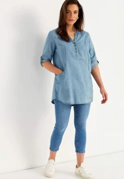 Denimtunika taskuilla