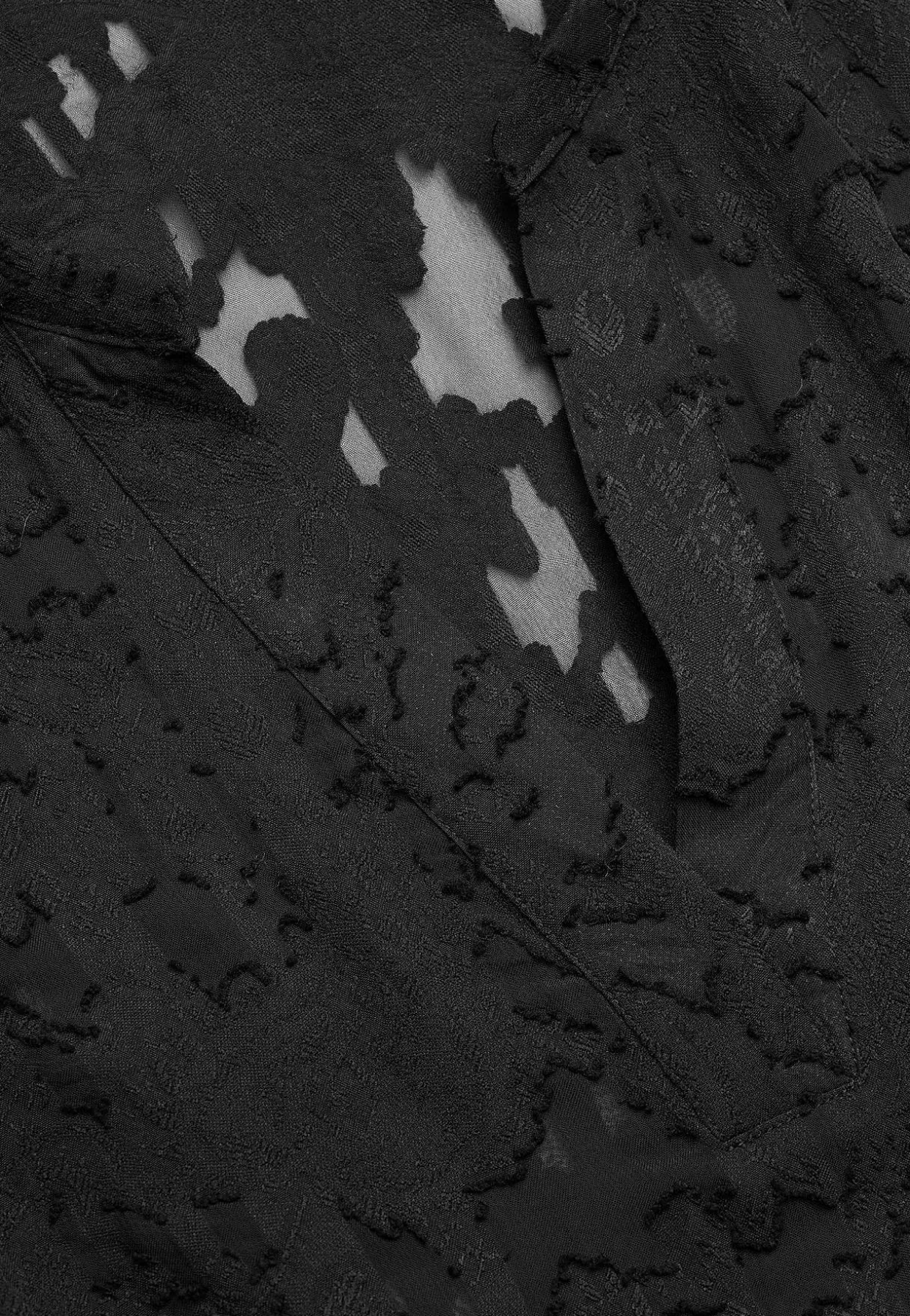 Jacquard-neuloksinen, läpikuultava pusero