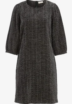 Jacquard-neuloksinen mekko taskuilla