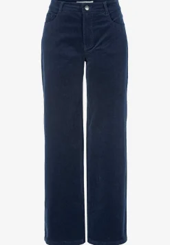 Joustavat vakosamettihousut leveillä lahkeilla
