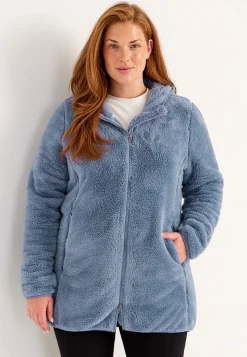 Kodikas fleece-takki hupulla