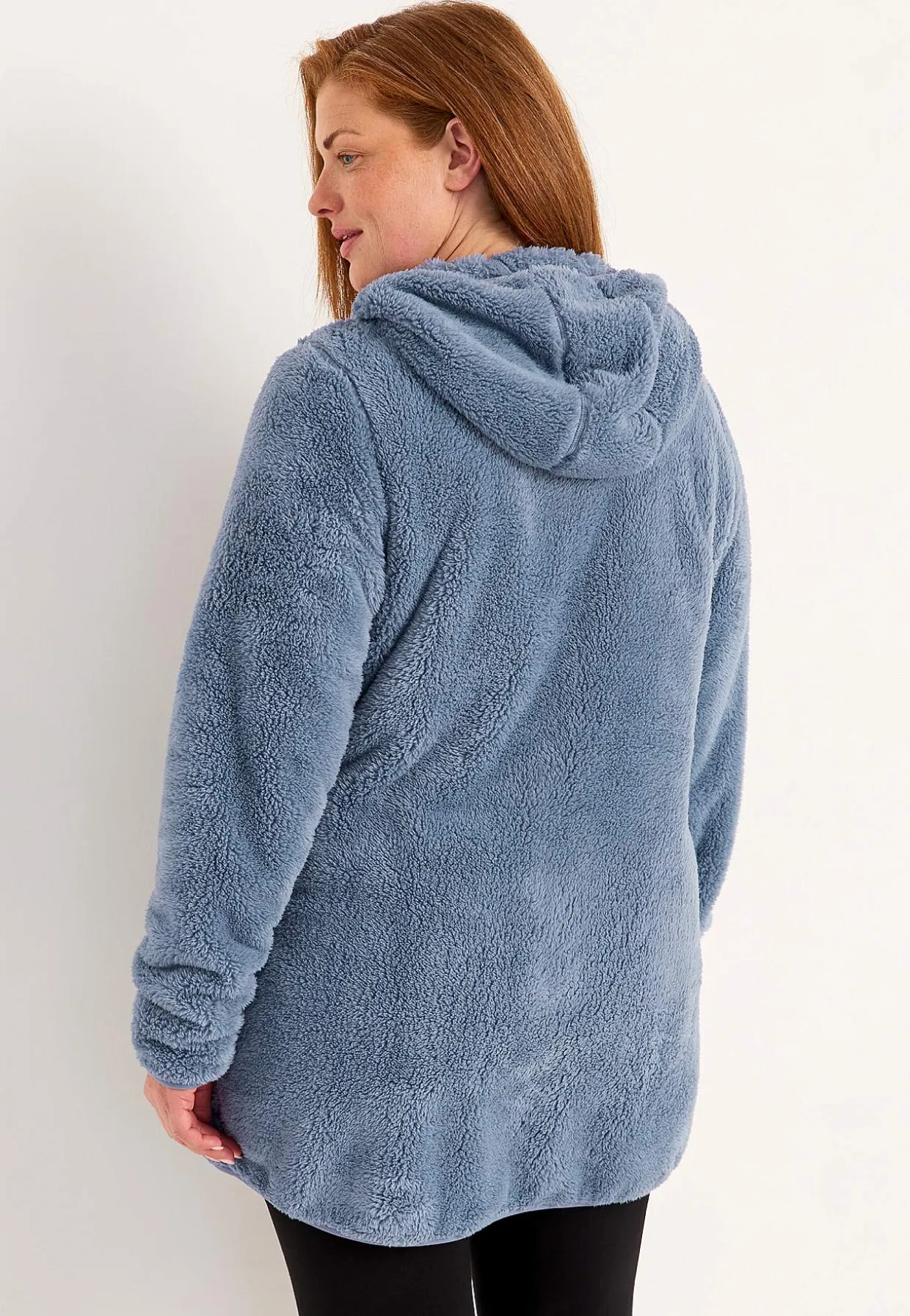 Kodikas fleece-takki hupulla