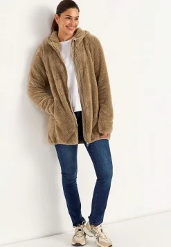 Kodikas fleece-takki hupulla