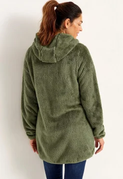 Kodikas fleece-takki hupulla