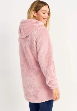 Kodikas fleece-takki hupulla