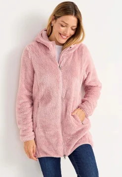 Kodikas fleece-takki hupulla