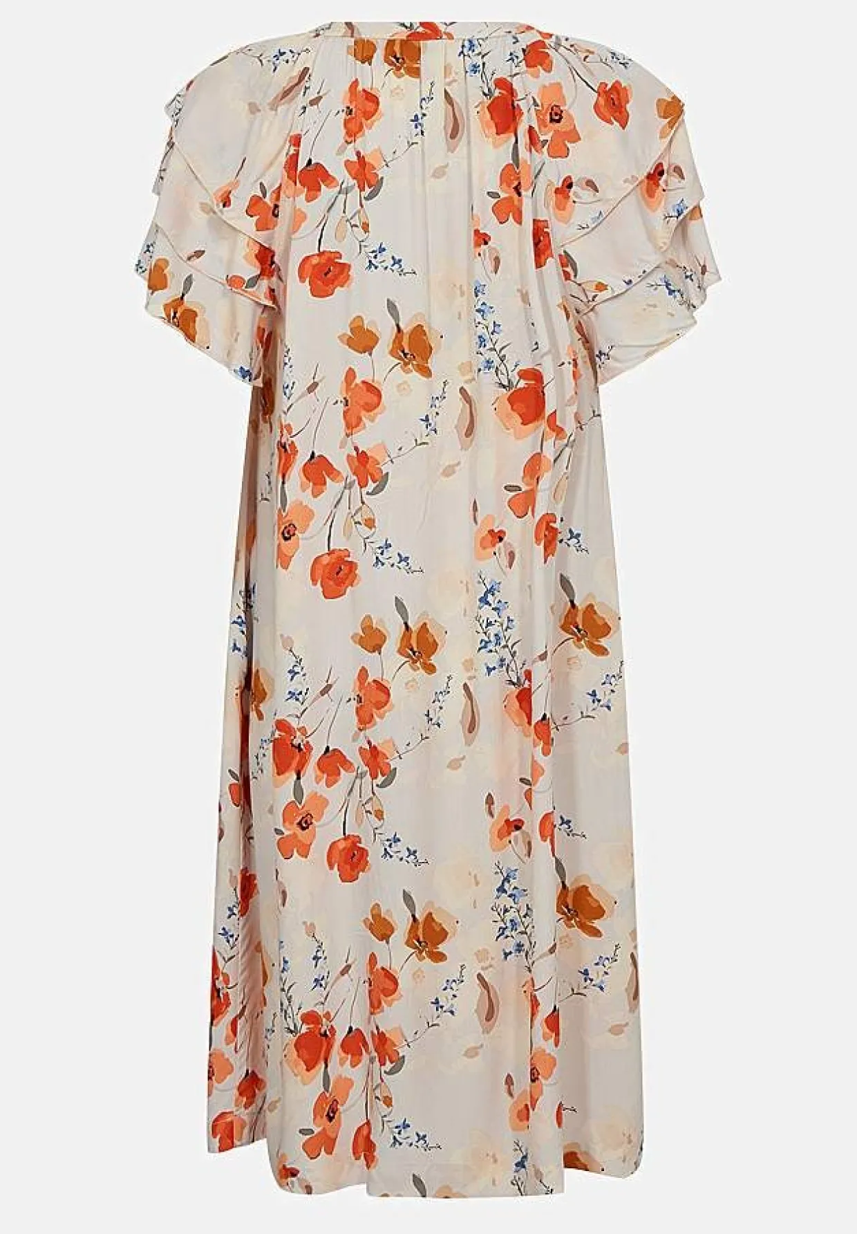 Kudottu mekko viskoosista taskuilla
