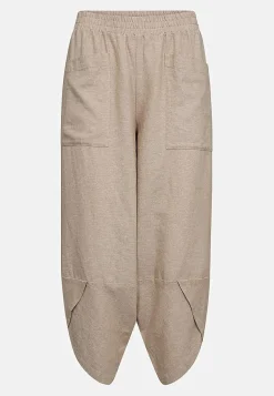 Kudotut, leveät pellavahousut