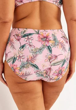 Kukkakuvioinen bikinin alaosa korkealla vyötäröllä Honolulu