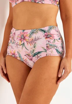 Kukkakuvioinen bikinin alaosa korkealla vyötäröllä Honolulu