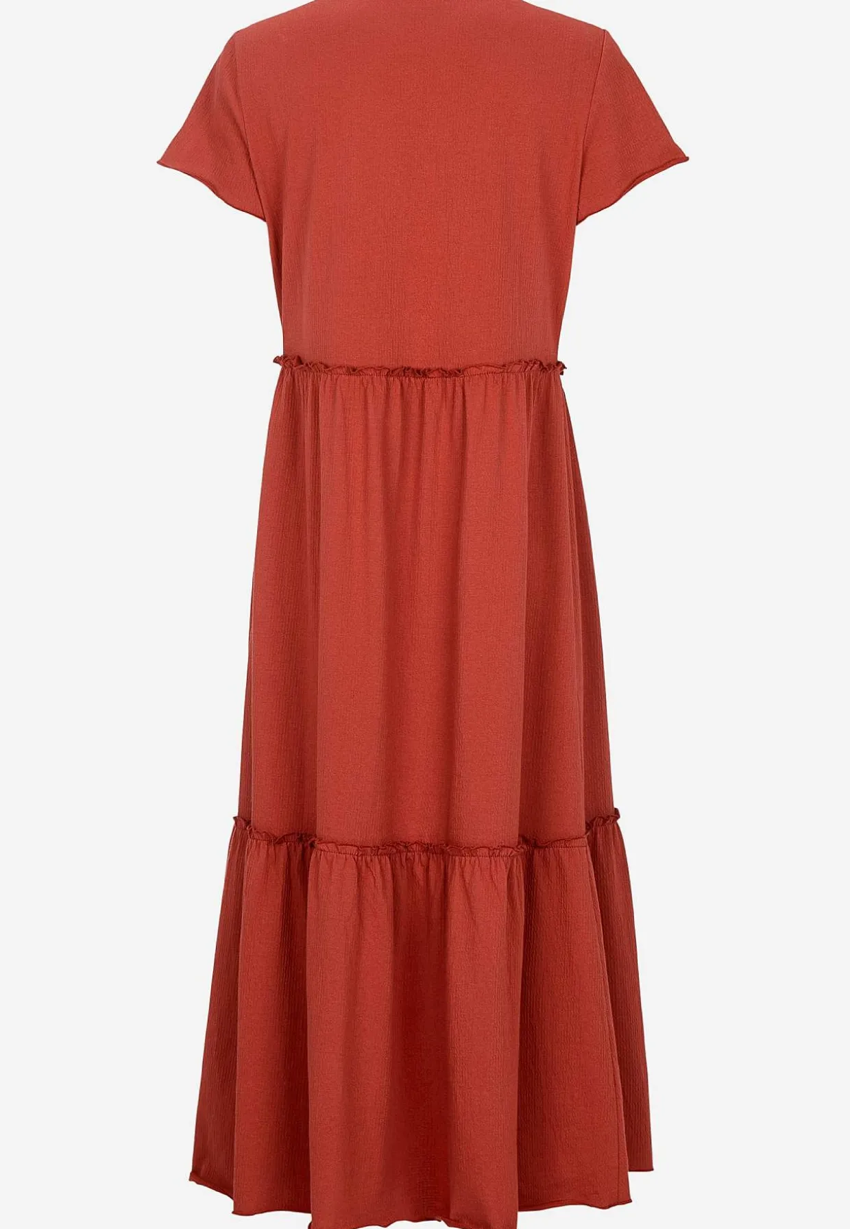 Mekko rypytetystä puuvillajersey-kankaasta