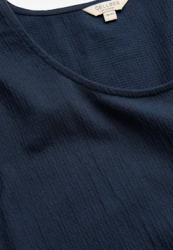 Mekko rypytetystä puuvillajersey-kankaasta