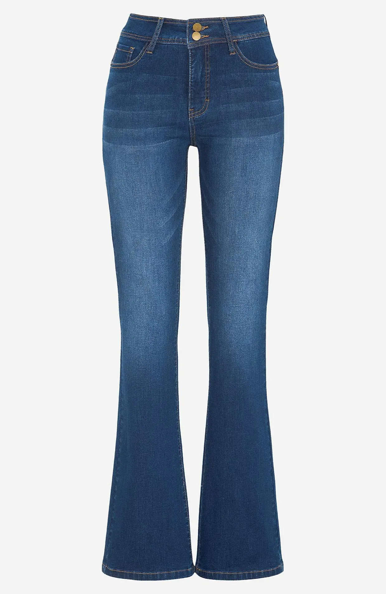 Muotoilevat farkut bootcut-lahkeella ja joustolla