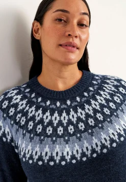 Neulottu, jacquard-kuvioinen mekko
