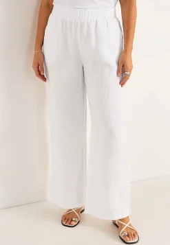 Pellavahousut Premium leveillä lahkeilla