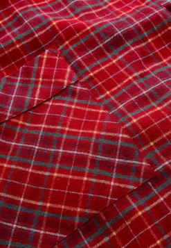 Ruudullinen aamutakki flanellista