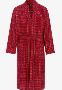 Ruudullinen aamutakki flanellista