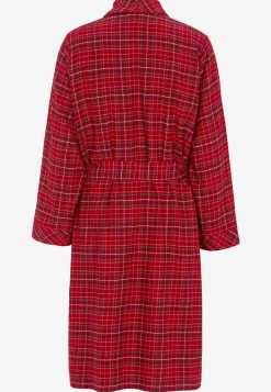 Ruudullinen aamutakki flanellista