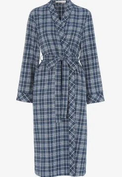 Ruudullinen aamutakki flanellista