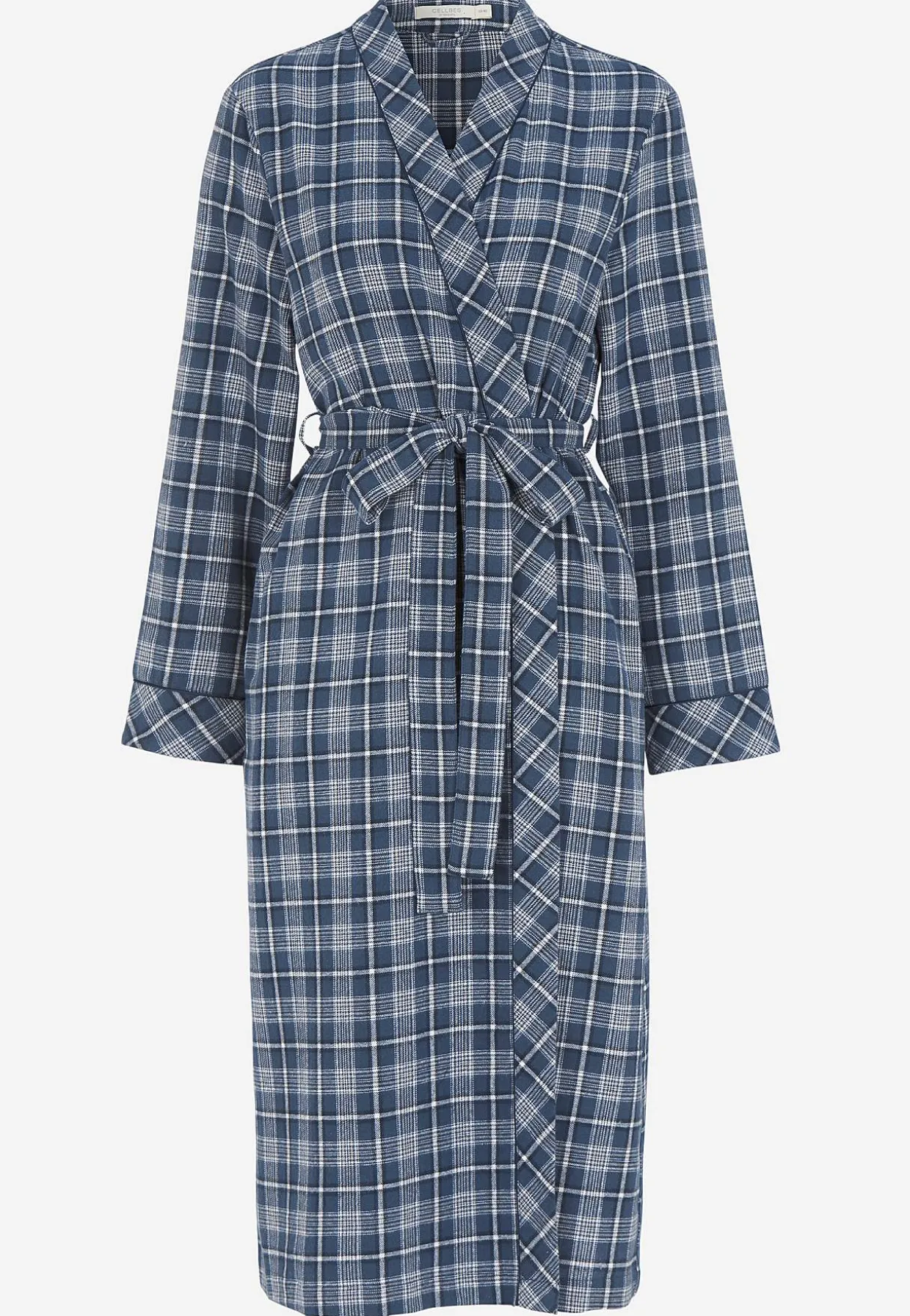Ruudullinen aamutakki flanellista