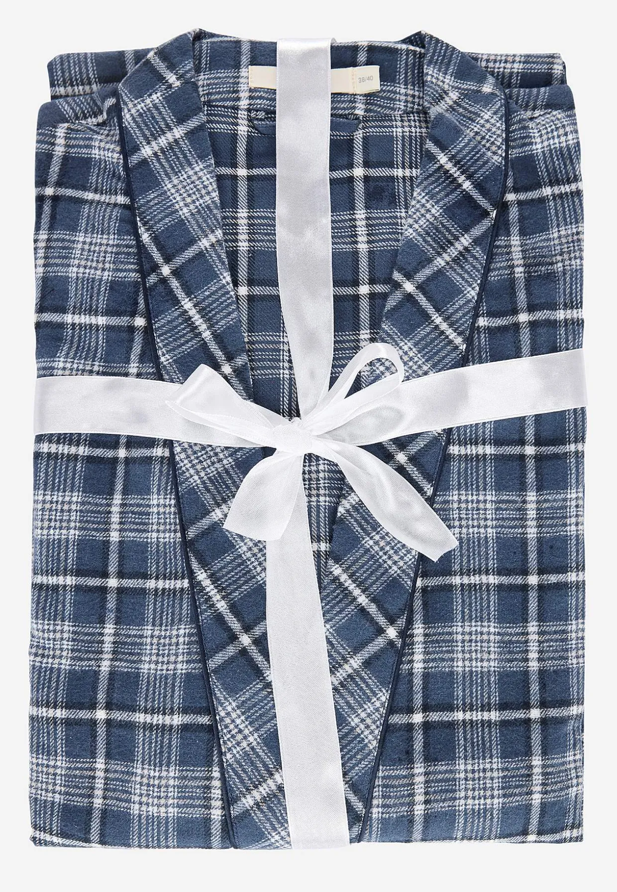 Ruudullinen aamutakki flanellista