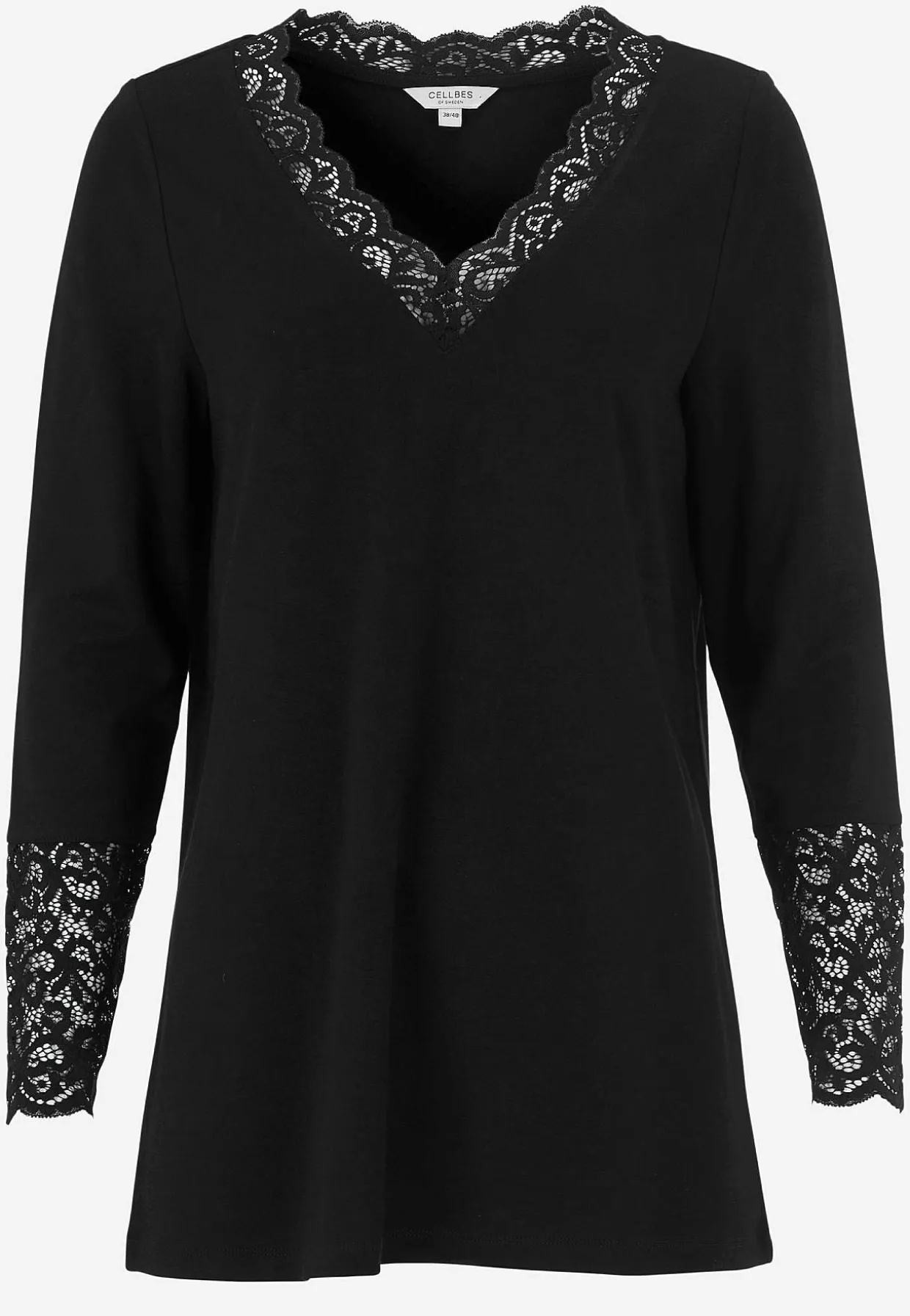 Trikootunika pitsiyksityiskohdilla