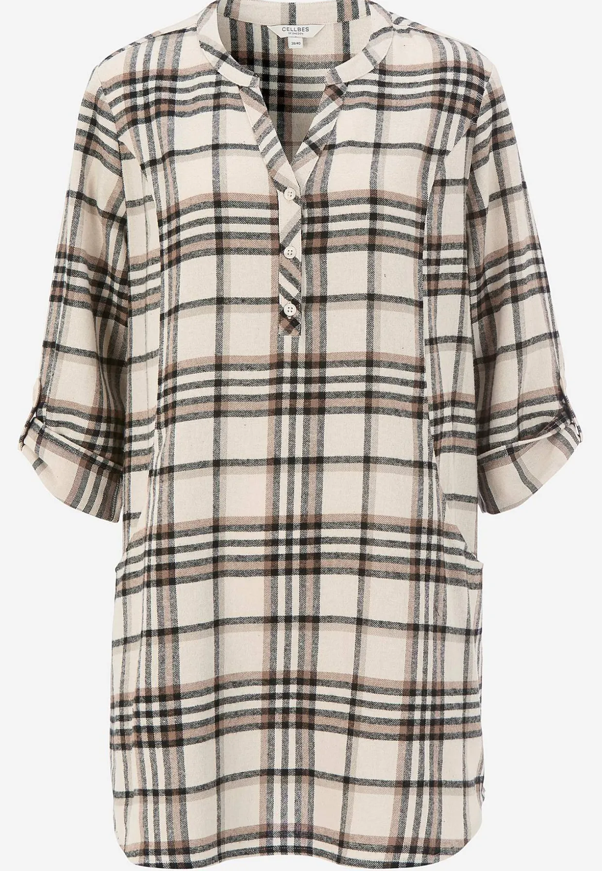 Tunika flanellista taskuilla
